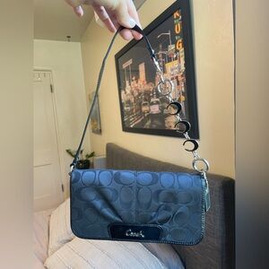 SOLD - Coach Black Signature C Mini Bag